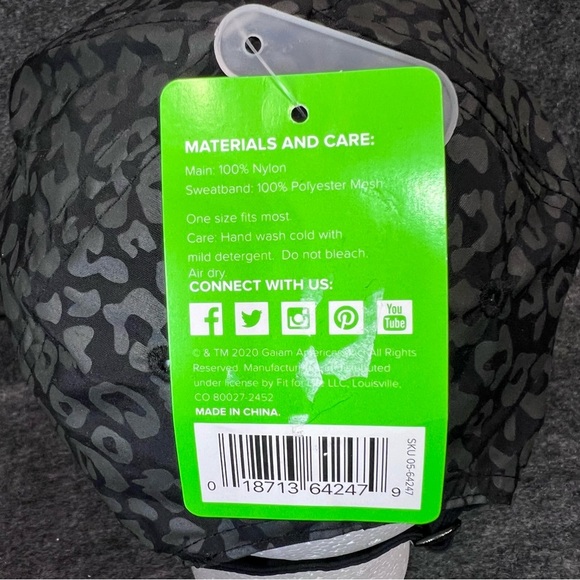 Gaiam Classic Leopard Fitness Hat - Picture 3 of 13